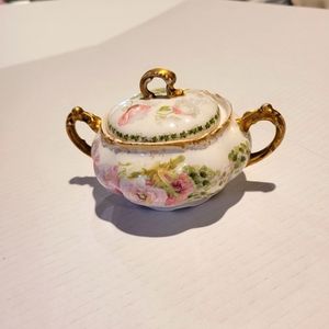 Antique Limoges Pouyat Sugar Bowl Edwardian Period